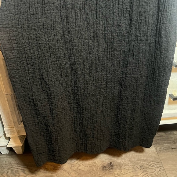 Antonio Melani Black Textured‎ Gauzy Puff Sleeve Lidia Dress Midi Minimalist - Picture 6 of 9